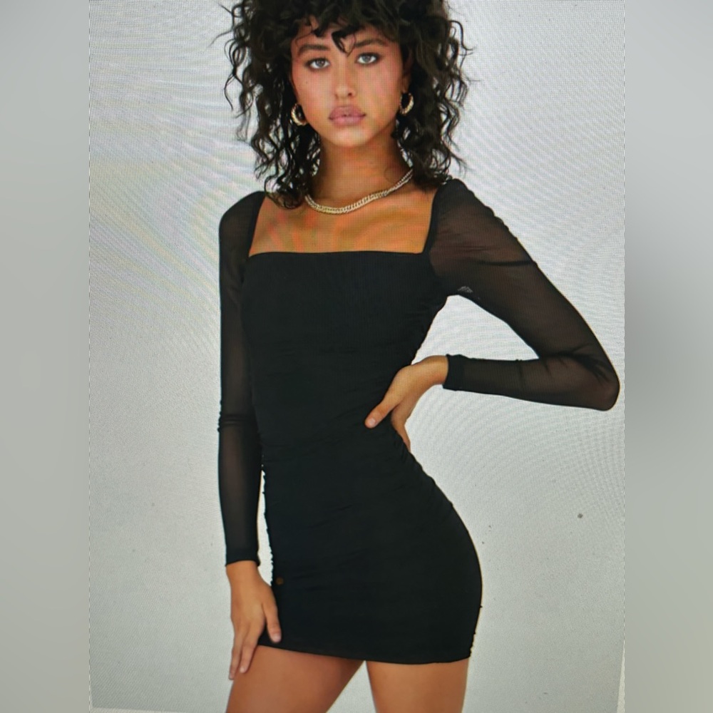 Princess Polly NWT Charvi Black Mini Dress 6
